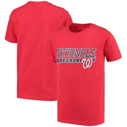 Rotes Jugend-T-Shirt der Washington Nationals „Take the Lead“.