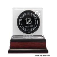 Mahagoni-Vitrine mit Hockey-Puck-Logo der New Jersey Devils