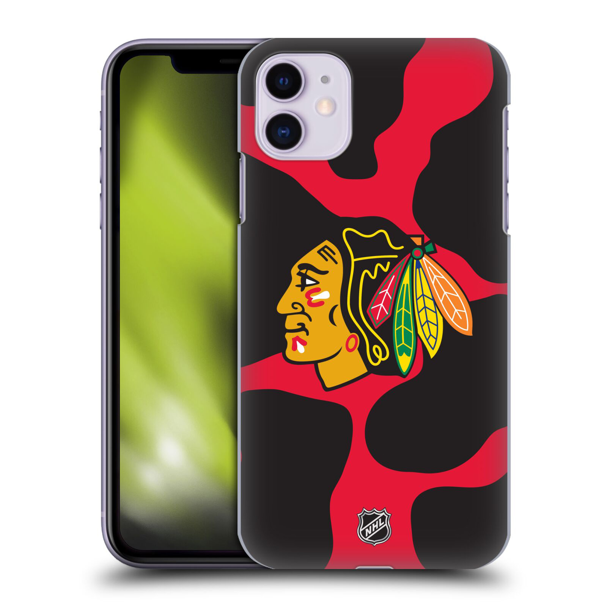 Chicago Blackhawks NHL Cow Pattern Grafik Phone Case - iPhone Image