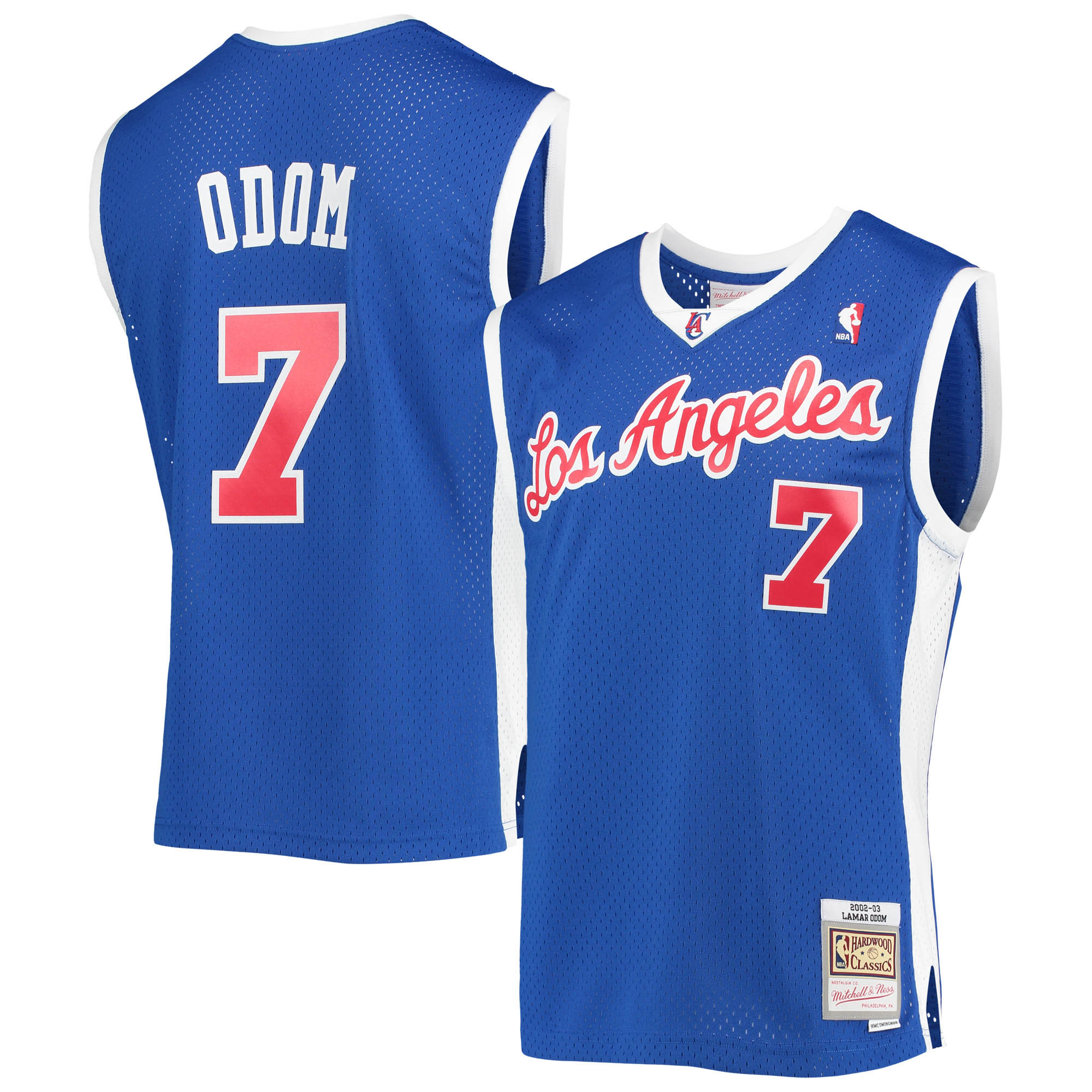 Mitchell & Ness Lamar Odom Royal LA Clippers 2002/03 Hardwood Classics Swingman-Trikot für Herren Image