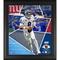 Daniel Jones New York Giants - gerahmte Collage eines Impact-Spielers, 15 x 17 Zoll, mit einem Stück eines beim Spiel verwendeten Footballs - limitierte Auflage von 500 Stück