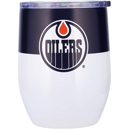 Edmonton Oilers 16oz. Gebogener Trinkbecher aus Edelstahl in Colorblock-Optik