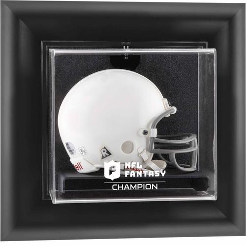 Schwarz gerahmter Mini-Helm-Vitrine mit Teamlogo des NFL Fantasy Football Champions zur Wandmontage