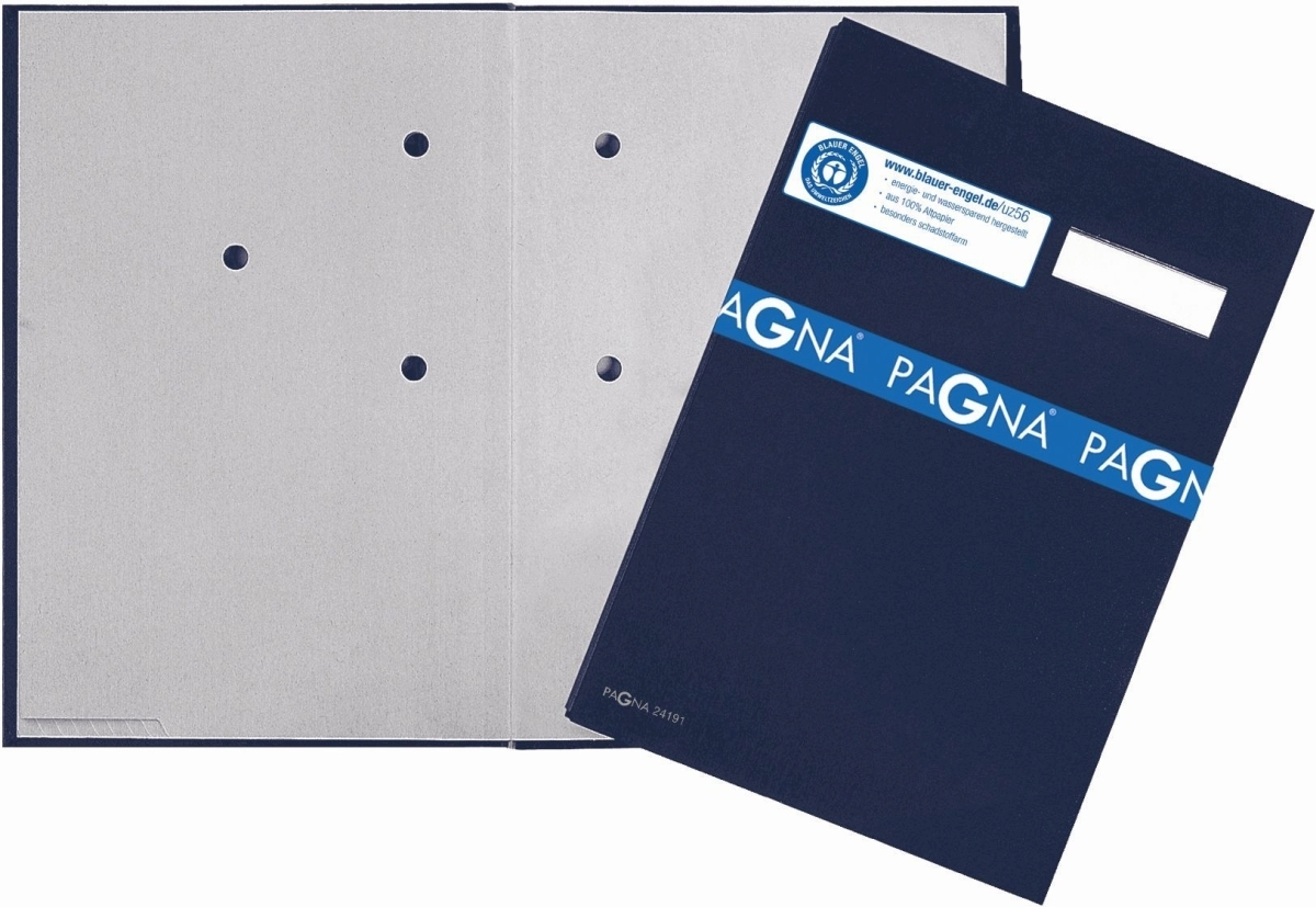Pagna Unterschriftsmappe 20 Fächer Leinen blau Image