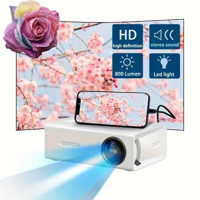 TEMU Professional High- Mini Projector Suitable For Home Cinemasand Outdoor Camping, Compatible Hdtv, Usb Sd Andholder, Christmas, , Thanksgiving Gifts