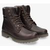 Schnürboots PANAMA JACK, Herren, Gr. 47, braun (dunkelbraun used), Nappaleder, casual, Schuhe, Blockabsatz, Schnürstiefelette, Outdoorschuh mit Ziernähten