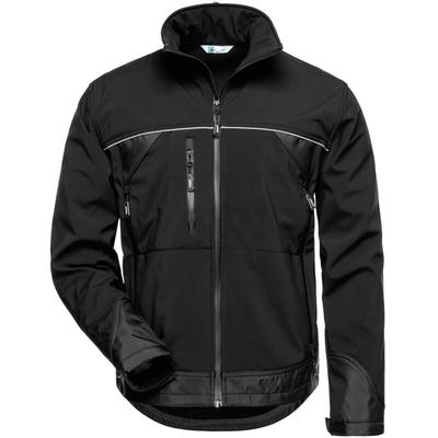 Alpha Softshell-Jacke Elysee Polyester, Schwarz/Schwarz, Gr.L