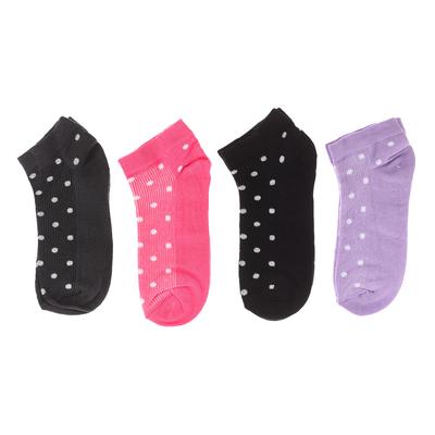 4er-Pack Damen-Söckchen, Damen-Kurzsocken, Baumwolle, bedruckt. Image