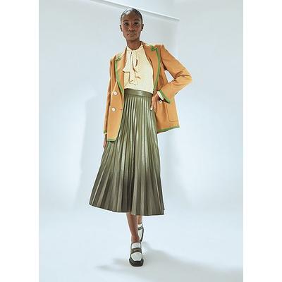 Cordelia Brown Grosgrain Edged LENZING ECOVERO Viscose Blazer, Brown