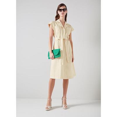 Ivy Cream Organic Cotton Utility-Style Shirt Dress Ecru, Ecru