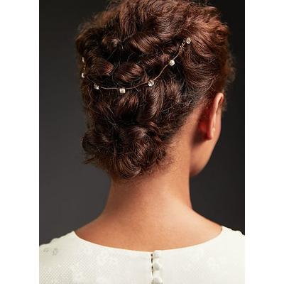 Cynthia Pearl and Crystal Hair Piece Pearl Gold, Pearl Gold