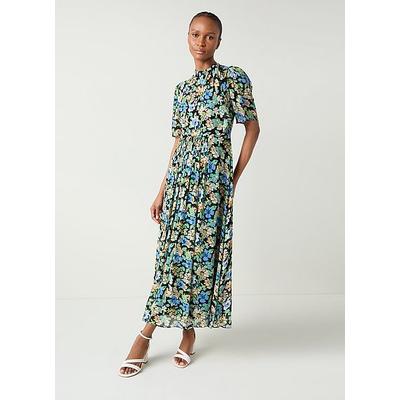 Thelma Black Multi Tie Neck Dress, Multi