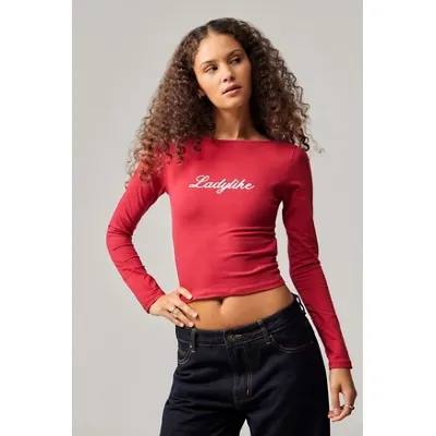 Motel Red Amabon Top - Red XS at Urban Outfitters