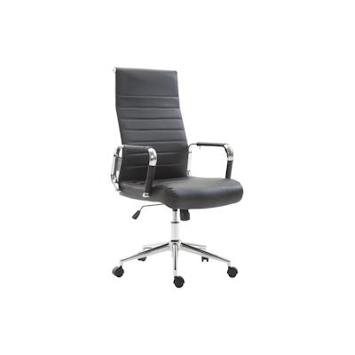 DELUKE® Bürostuhl Ergonomisch SONOD Schreibtischstuhl mit Rollen Höhenverstellbarer Drehstuhl Chefsessel, Computerstuhl 135 kg Schwarz Image