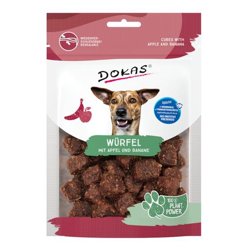 Sparpaket: 4x 105g Dokas Würfel mit Apfel und Banane Hundesnacks