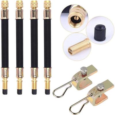 Keyoung - 4 x Ventilverlängerung mit Kappen 190mm Universal Extender Adapter Set Flexibel