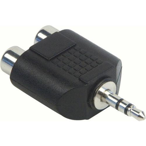 Audio Adapter KHA4090 533 Klinke Cinch schwarz, 1x 3,5mm Klinken Stecker / 2x Cinch Buchse Adapter