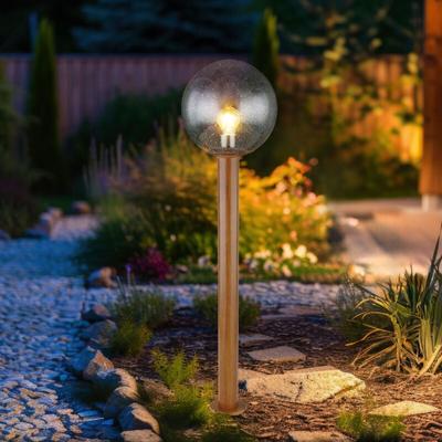Außenleuchte Stehlampe Außen Gartenleuchte Standleuchte braun Terrassenlampe Wegeleuchte, Aluminium Image