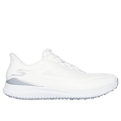 Skechers Women's Slip-ins: GO GOLF Flight Shoes | Size 11.0 | White/Silver | Textile/Synthetic