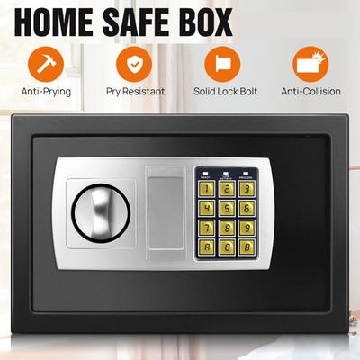 TEMU Safe Box For Home, Electronic With Value Safe With Digital Keypad For Extra Security (medium 8.5l, Black) Image