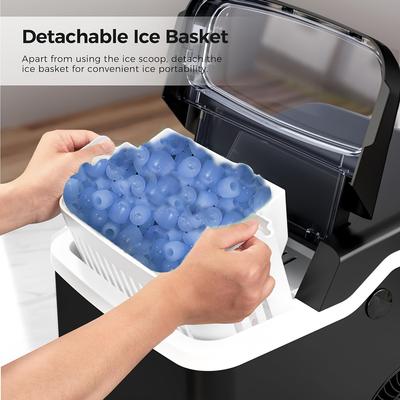 TEMU 26lbs Bullet Ice , Ready In 6 Min, Cleaning, Portable Ice Ice , Ice , For , , Rv, Camping