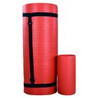 BalanceFrom 71 x 24 x 1'" All-Purpose Extra Thick Non-Slip High Density Anti-Tear Exercise Yoga Mat with Knee Pad & Carrying Strap, Red