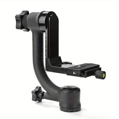 TEMU Qaml Photography Gimbal Tripod Head Monopod Aluminum Alloy Telephoto Lens Bird Head For Professional Suitable For Photographic Machines Image