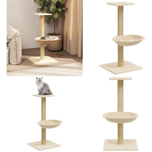 Kratzbaum mit Sisal-Kratzsäule Creme 74 cm - Kratzbaum - Kratzbäume - Home & Living - Creme