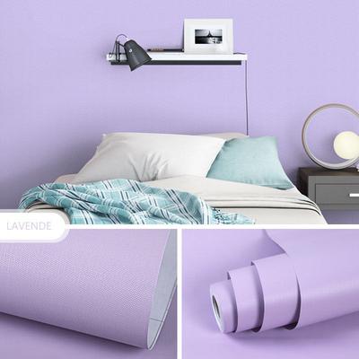 Hellviolette selbstklebende Tapete, selbstklebende Folie für Möbel, Wohnzimmer, Schlafzimmer, Image