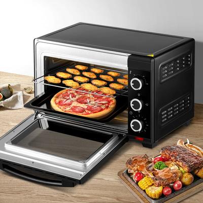 Mini Backofen 28L, Pizzaofen inkl. Backblech Grillrost Krümelblech Rostheber, 1600 w, 100-230 °c, Image