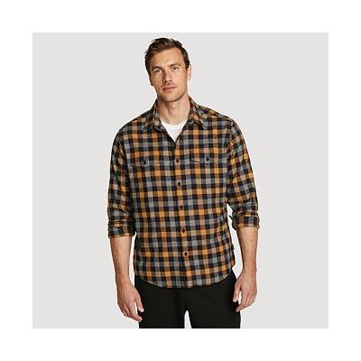 Eddie Bauer Men's Eddie's Favorite Cabin Flannel Shirt - Tobacco - Size S
