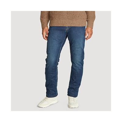 Eddie Bauer Men's Voyager Flex Fleece-Lined Jeans - Straight Fit - Medium Indigo - Size 30/30