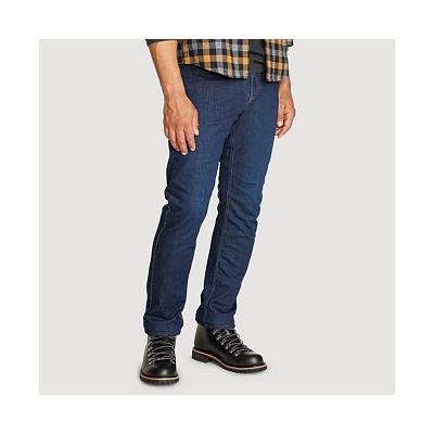 Eddie Bauer Men's Voyager Flex Fleece-Lined Jeans - Straight Fit - Dark Indigo - Size 40/36