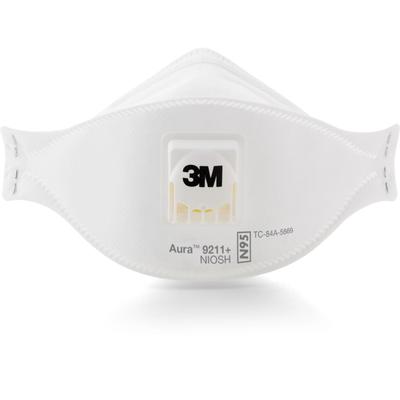 3M 9211PLUS Particulate Respirator, N95, Standard SZ, 10/BX, White - Box of 10