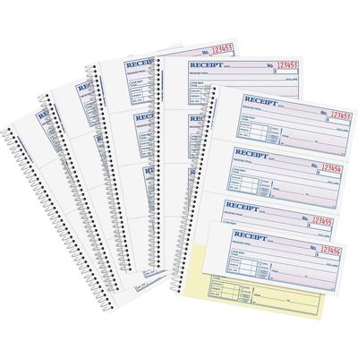 Adams Business Forms SC1182PK Money Receipt Book, Spiral, 2-Part, 7-5/8