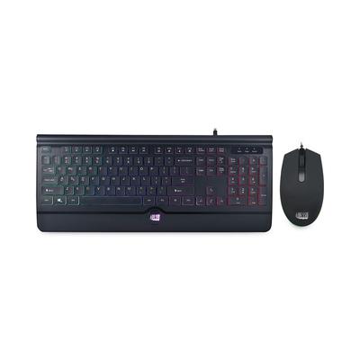 Adesso AKB137CB Backlit Gaming Keyboard and Mouse Combo, USB, Black