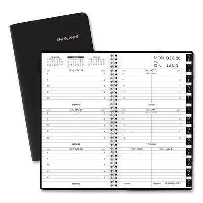 At-A-Glance 70-008-05 Compact Weekly Appointment Book, 6.25 x 3.25, Black Cover, 12-Month (Jan to Dec): 2024 AAG7000805