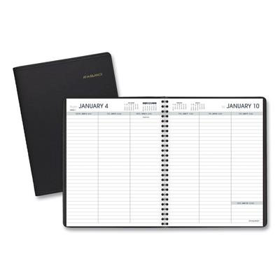 At-A-Glance 70-855-05 Weekly Planner Ruled for Open Scheduling, 8.75 x 6.75, Black Cover, 12-Month (Jan to Dec): 2024