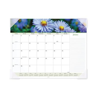At-A-Glance 89805 Floral Panoramic Desk Pad, Floral Photography, 22 x 17, White/Multicolor Sheets, Clear Corners, 12-Month (Jan-Dec): 2023