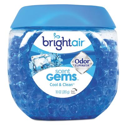 Bright Air 900228 Scent Gems Odor Eliminator, Cool and Clean, Blue, 10 oz, 6/Carton - Case of 6