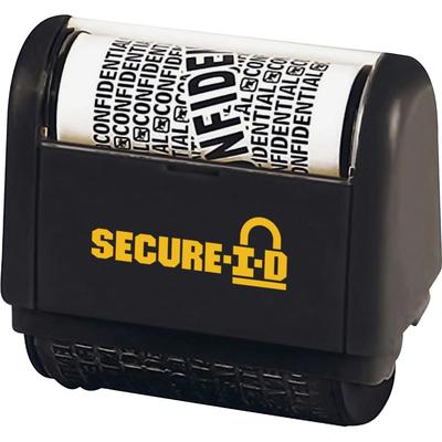 Consolidated Stamp 035510 Secure-I-D Personal Security Roller Stamp - "CONFIDENTIAL" - 1.50" Impression Length - Black - 1 / Pack