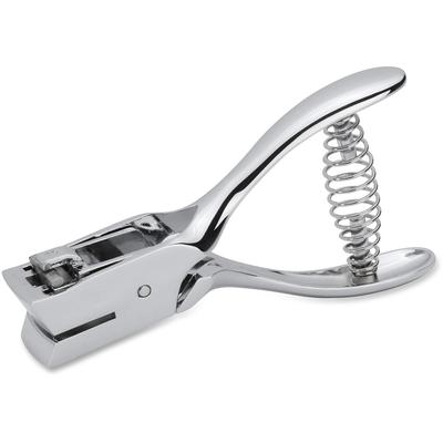 Business Source 39282 Slot Punch, Handheld, Metal, f/15mmx4mm Holes, Silver