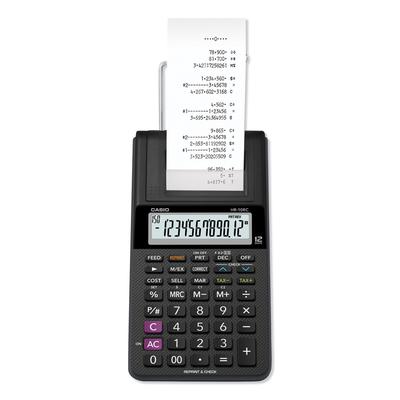 Casio HR10RC HR-10RC Handheld Portable Printing Calculator, Black Print, 1.6 Lines/Sec