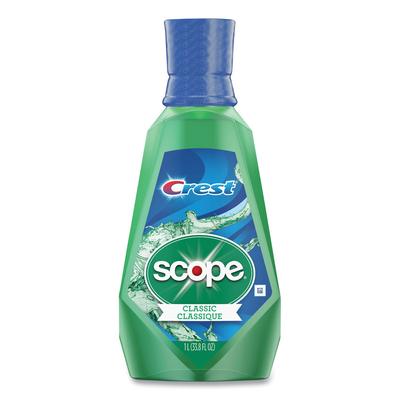 Crest® 95662 Scope Mouthwash, Mint Flavor, Liter Bottle, 6/Case - Case of 6