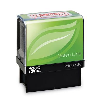 Cosco 098371 Green Line Message Stamp, Posted, 1 1/2 x 9/16, Red