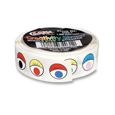 Creativity Street 340301 Wiggle Eyes Stickers, 1000/RL, Assorted