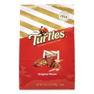 DeMet's 22002036 Original Turtle Bites, Original Pecan, 1 lb, 1.5 oz Bag