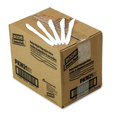 Dixie PKM21 PKM21 White Mediumweight Plastic Knives, 6.56 - Carton of 1000