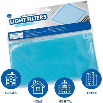 Educational Insights 1236 Square Fluorescent Light Filters (Tranquil Blue) - 1 / Each