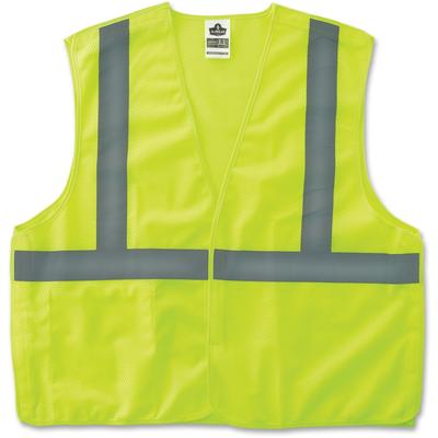 Ergodyne 21077 GloWear 8215BA Type R Class 2 Econo Breakaway Mesh Safety Vest, 2X-Large to 3X-Large, Lime, Ships in 1-3 Business Days EGO21077